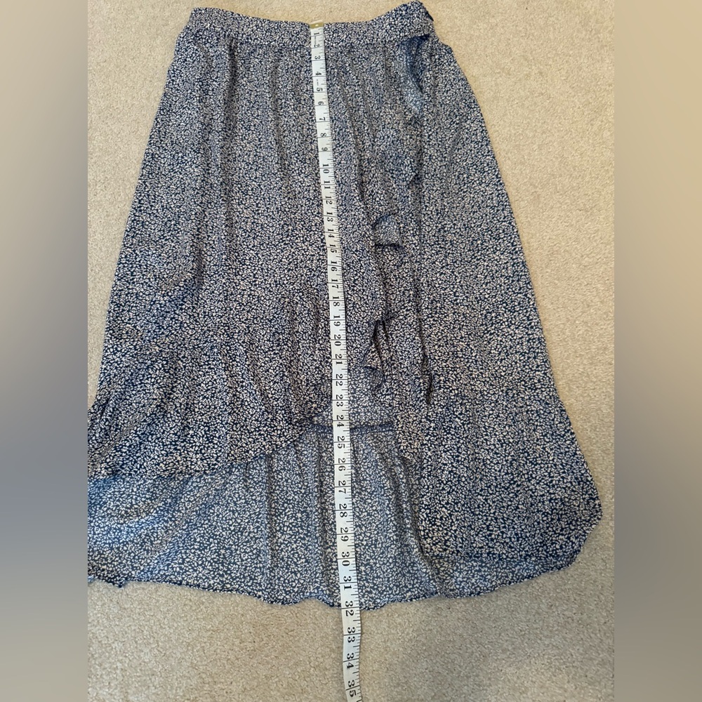 LC Lauren Conrad Asymmetrical  Ruffle Midi Skirt NWT Size M - Picture 12 of 14